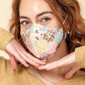 New 3-PLY Paisley Patch Face Mask